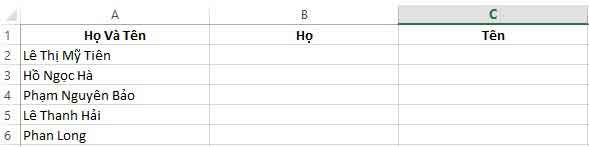 tach ho va ten tren excel 1
