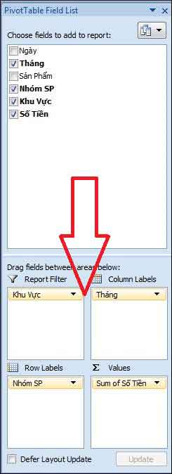 Pivot Table cơ bản và năng cao