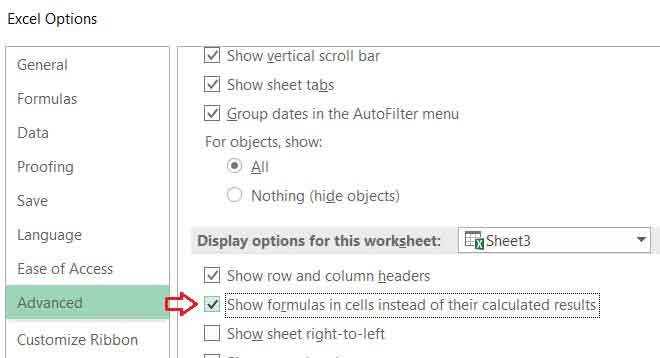 excel không nhảy công thức