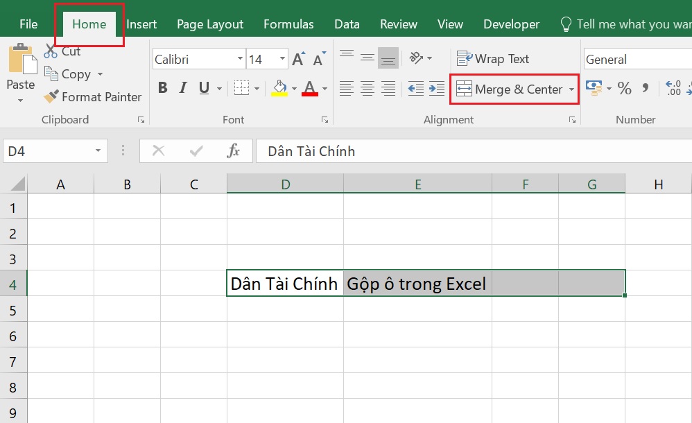 gop o trong excel