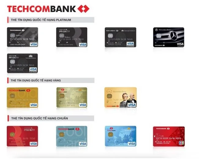Thẻ tín dụng ngân hàng nào tốt nhất 2025 13 Thẻ tín dụng Techcombank