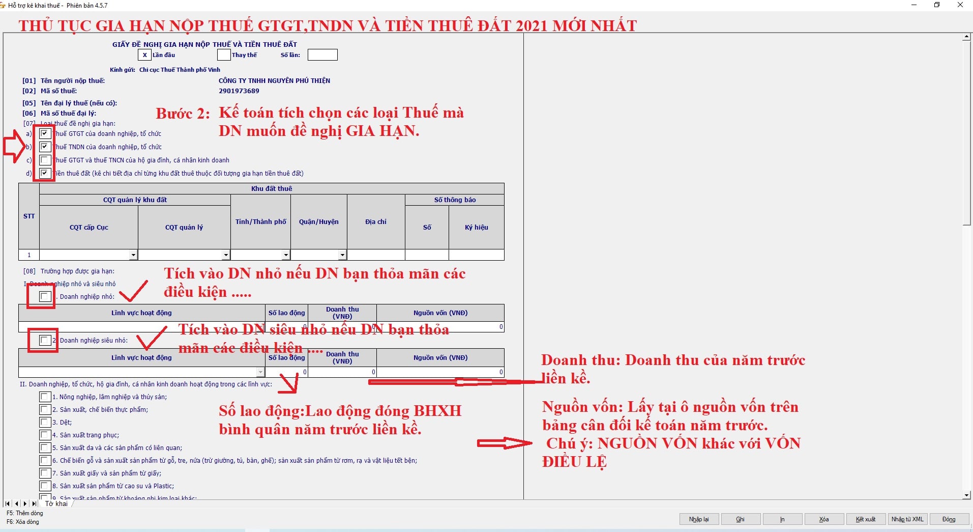 Cách lập mẫu giấy đề nghị gia hạn nộp thuế và tiền thuê đất