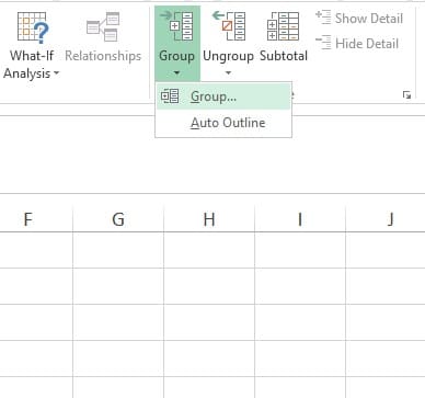Cách ẩn dòng, cột trong Excel