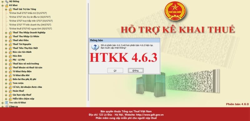 phần mềm HTKK 4.6.3 ngày 25/12/2021