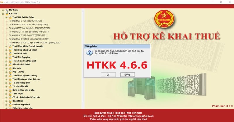 Tải phần mềm HTKK 4.6.6 ngày 20/01/2022