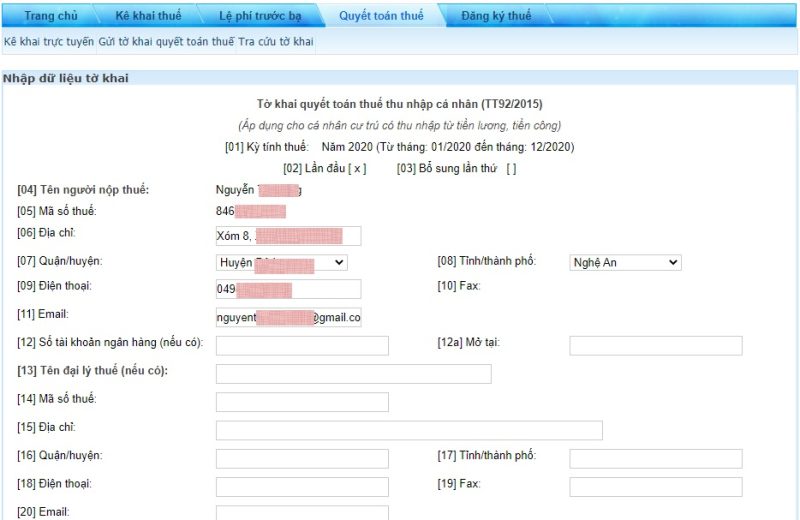 Hướng dẫn quyết toán thuế TNCN năm 2023 theo thông tư 80 16 Hướng dẫn quyết toán thuế TNCN