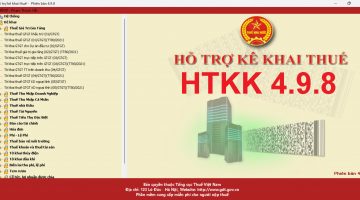 Phần mềm HTKK 4.9.8 ngày 28/12/2022 hỗ trợ kê khai thuế