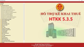 Thông báo nâng cấp ứng dụng Hỗ trợ kê khai HTKK 5.3.5