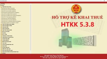 Cập nhật ứng dụng HTKK 5.3.8 ngày 19/07/2025