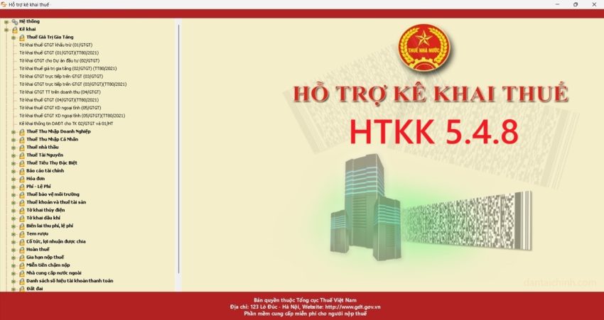 Tải phần mềm HTKK 5.4.8 2 Tải phần mềm HTKK 5.4.8